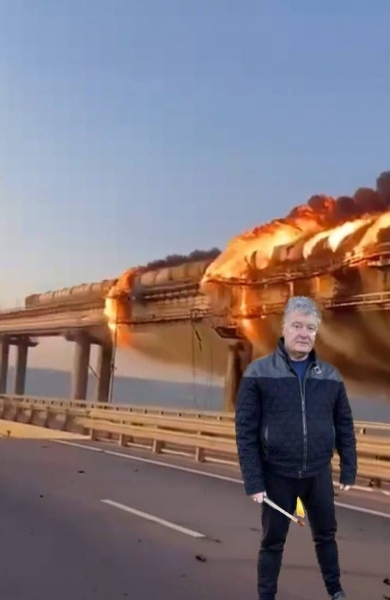     "Вообщє нє хачю уєзжать – Не уїдеш": мережа вибухнула мемами на руйнування Кримського мосту    